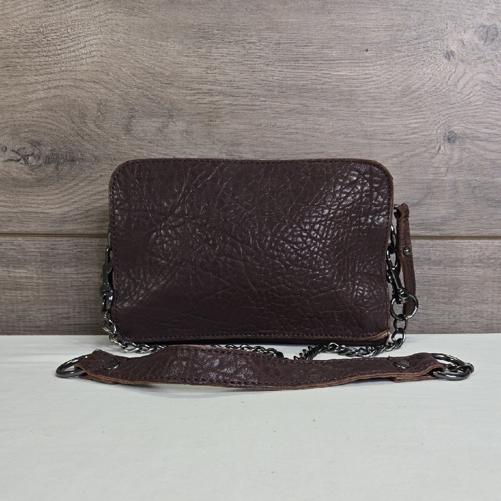 Liebeskind for Anthropologie Brown Pebble Leather Crossbody Bag